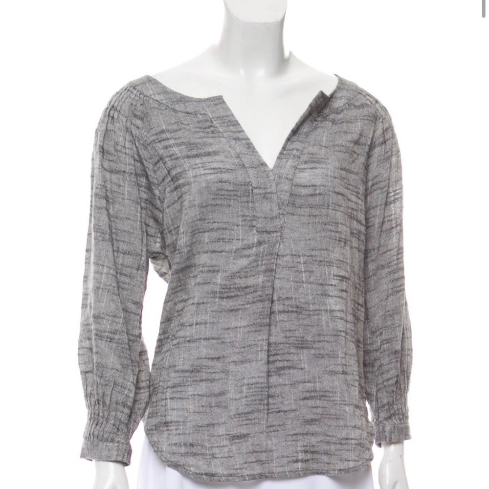 Brochu Walker linen/cotton mix long sleeve top size medium